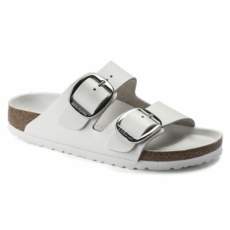 Arizona Birkenstock Big Prackou Kozene Damske Biele | SK 65MQZ